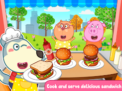 Wolfoo Cooking Game - Sandwich