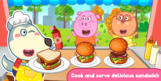 Wolfoo Cooking Game - Sandwich